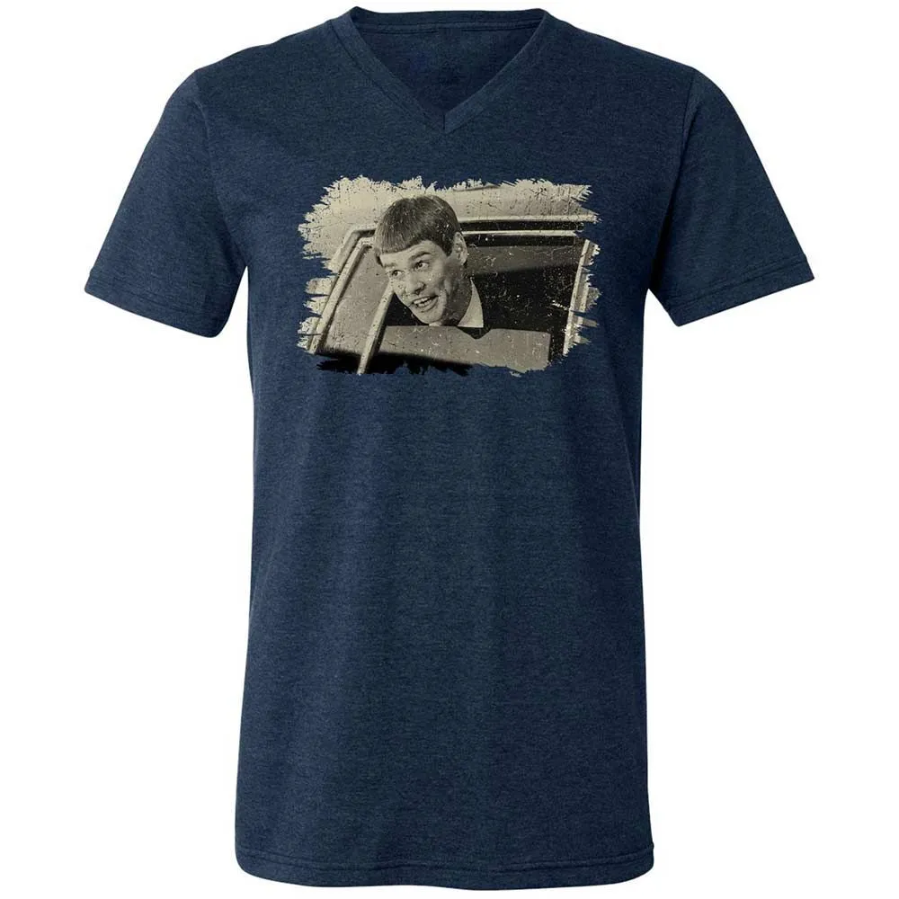 Unisex V-Neck T-Shirt - RSYFSQ8N - Heather Navy - 3