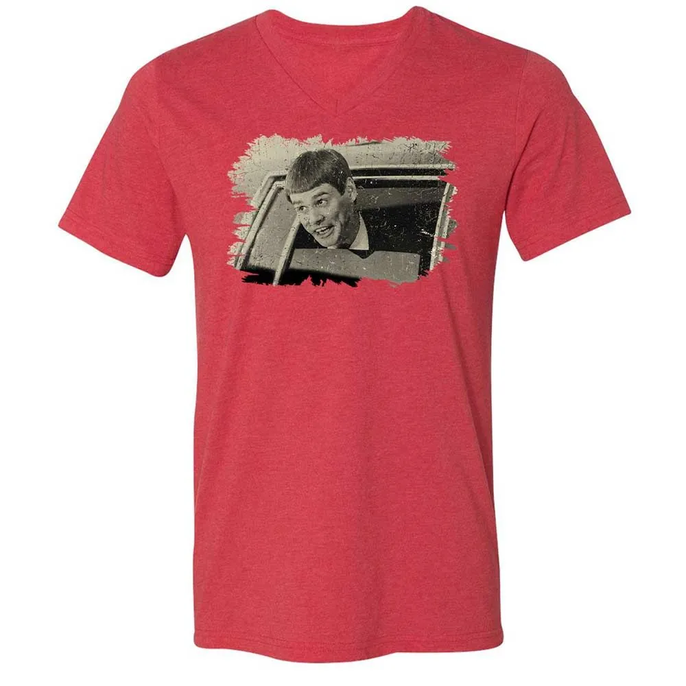 Unisex V-Neck T-Shirt - RSYFSQ8N - Heather Red - 7