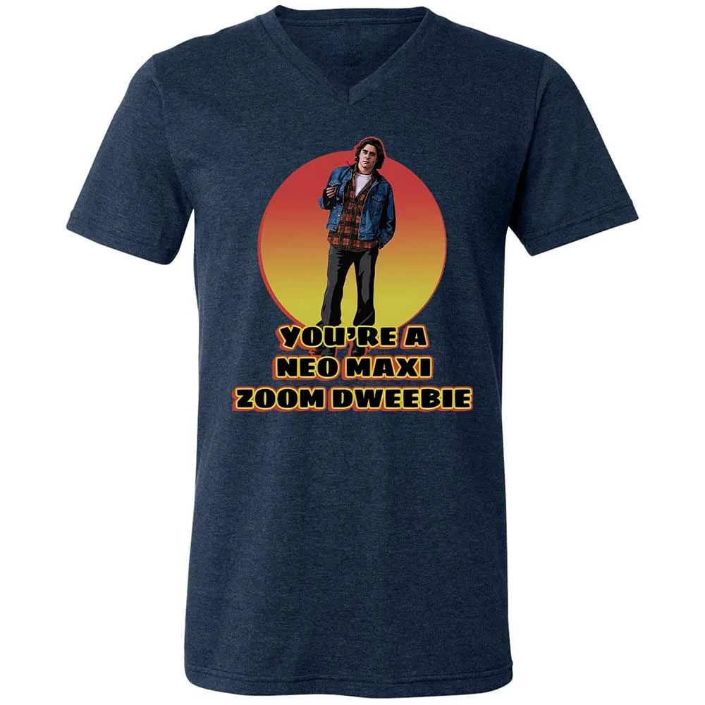 Unisex V-Neck T-Shirt - S4Q6K9Y2 - Heather Navy - 3