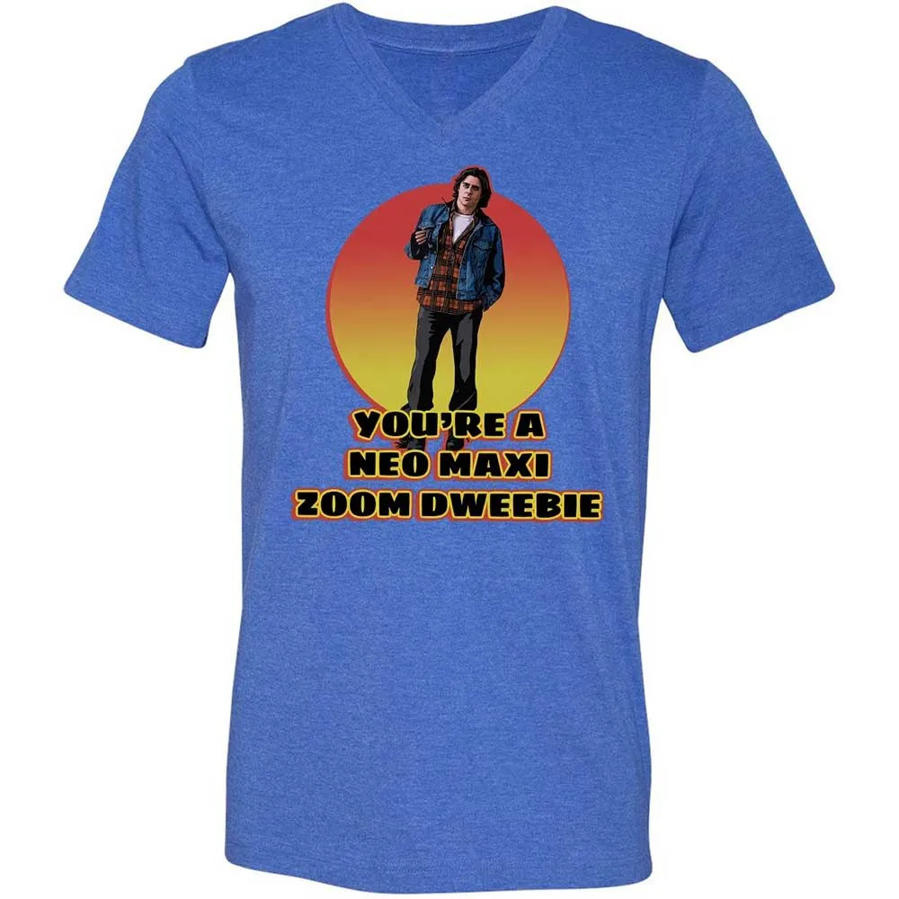 Unisex V-Neck T-Shirt - S4Q6K9Y2 - Heather True Royal - 5