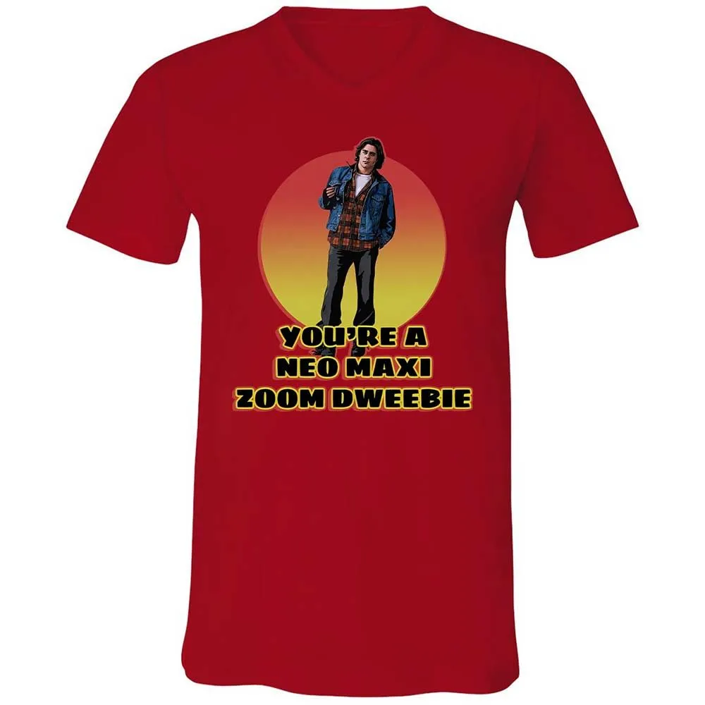 Unisex V-Neck T-Shirt - S4Q6K9Y2 - Red - 6
