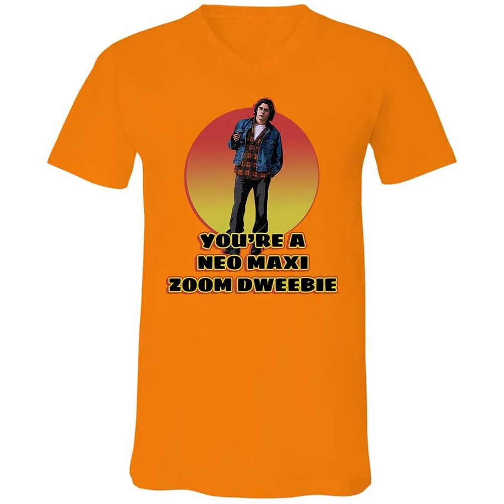 Unisex V-Neck T-Shirt - S4Q6K9Y2 - Orange - 12