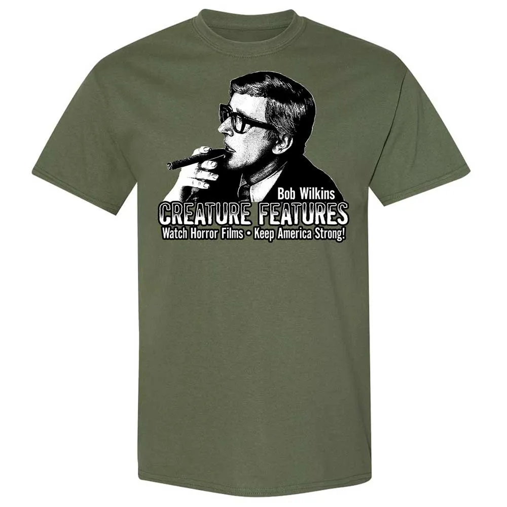 Bob Wilkins Creature Features Horror Host - Military Green - 9