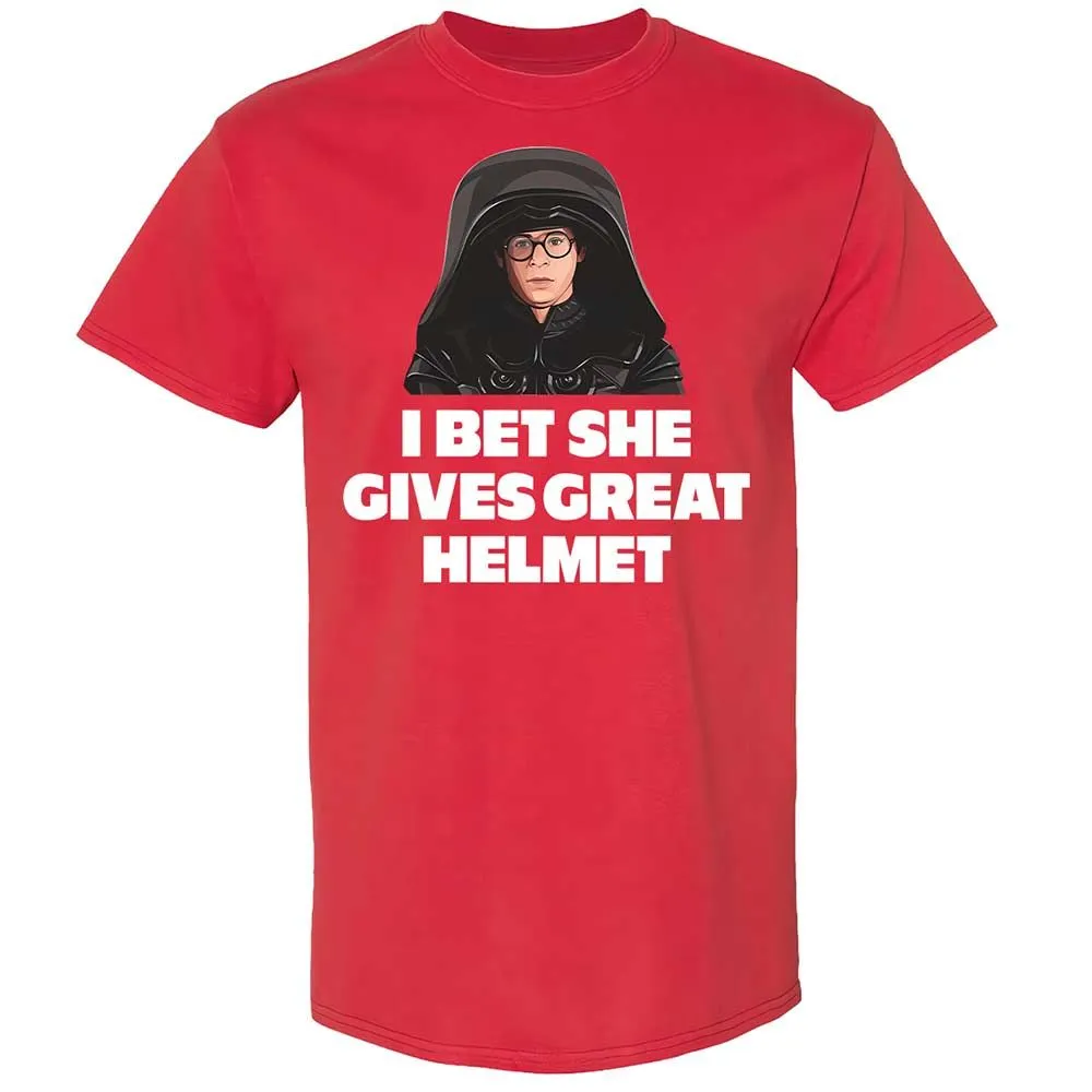 I bet she gives great helmet - Red - 10