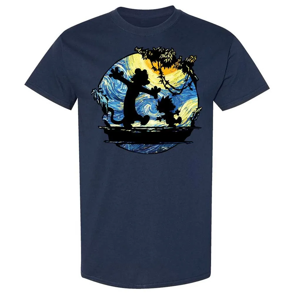 Calvin and Hobbes Starry Night - Navy - 2