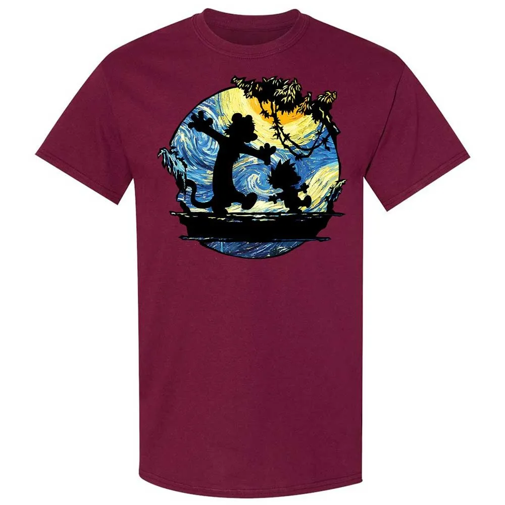 Calvin and Hobbes Starry Night - Maroon - 8