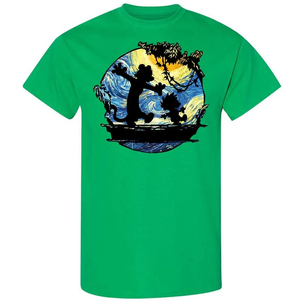 Calvin and Hobbes Starry Night - Irish Green - 13