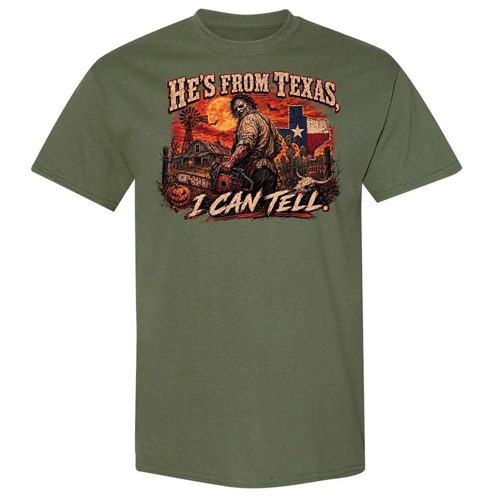 He's From Texas - Military Green - 9