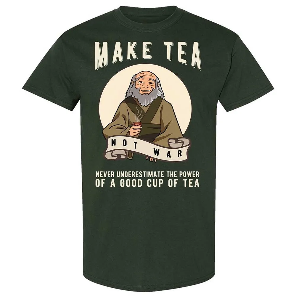 Make Tea Not War - Forest Green - 5