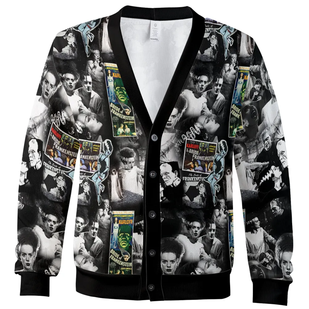 Bride of Frankenstein Collage Cardigan - 2