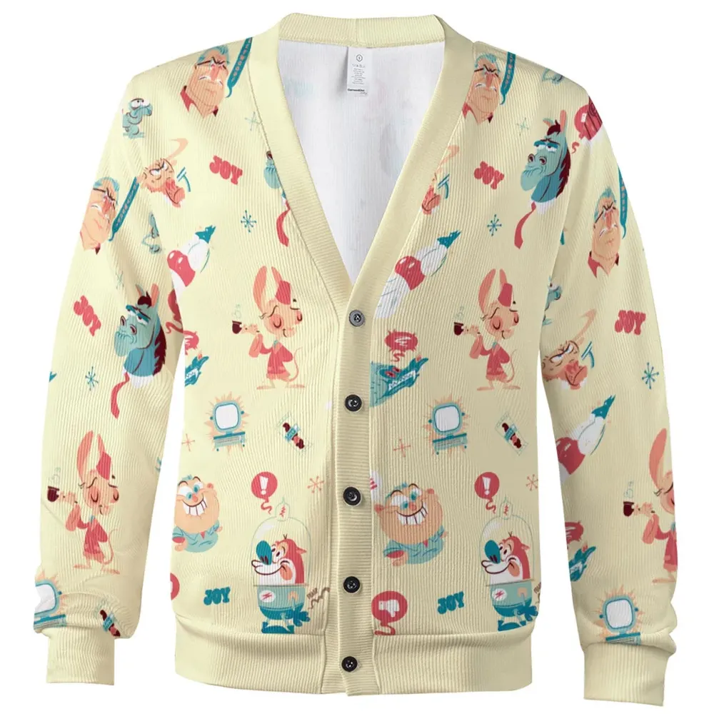 Ren and Stimpy Pattern Cardigan - 2