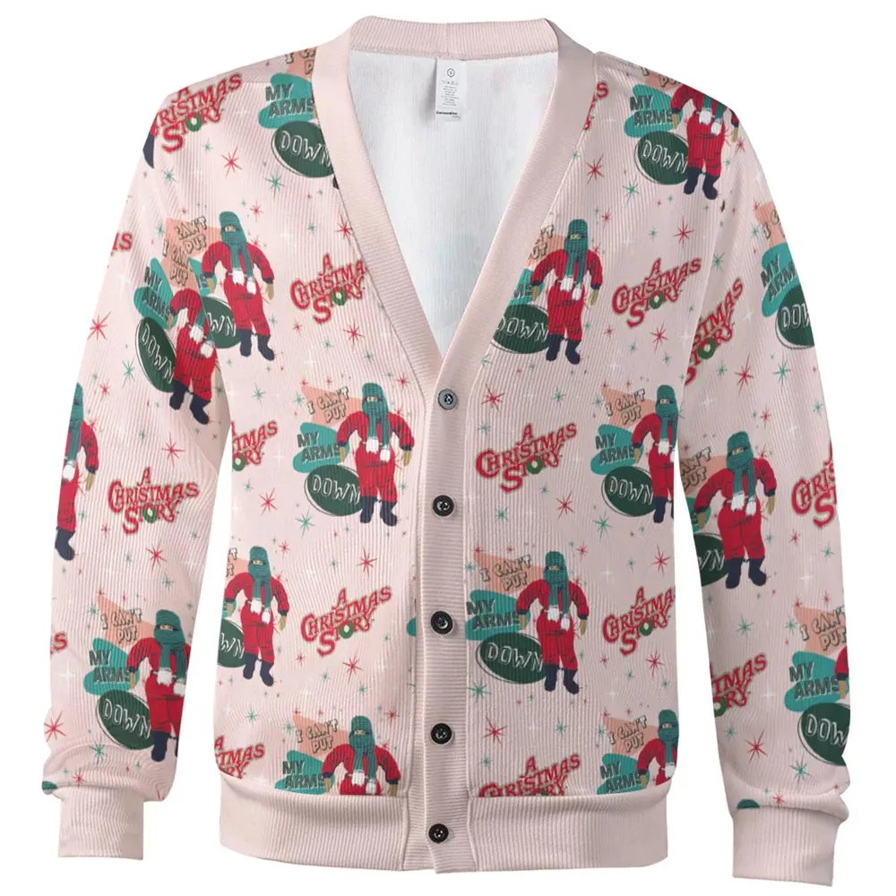 I Can't Put My Arms Down A Christmas Story Cardigan - 2