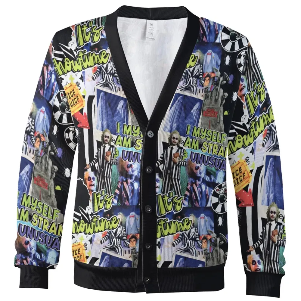 I Myself Am Strange Unusual Beetlejuice Cardigan - 2