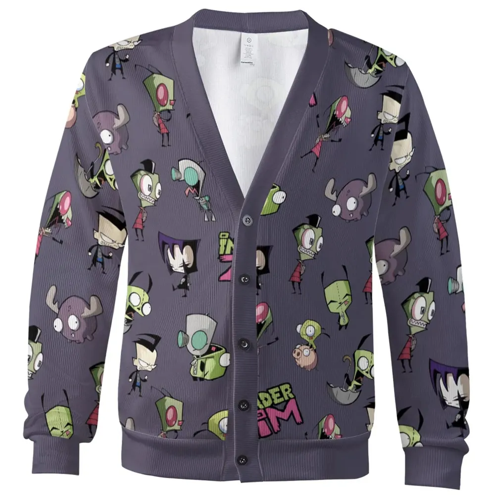 Invader Zim Pattern Cardigan - 2