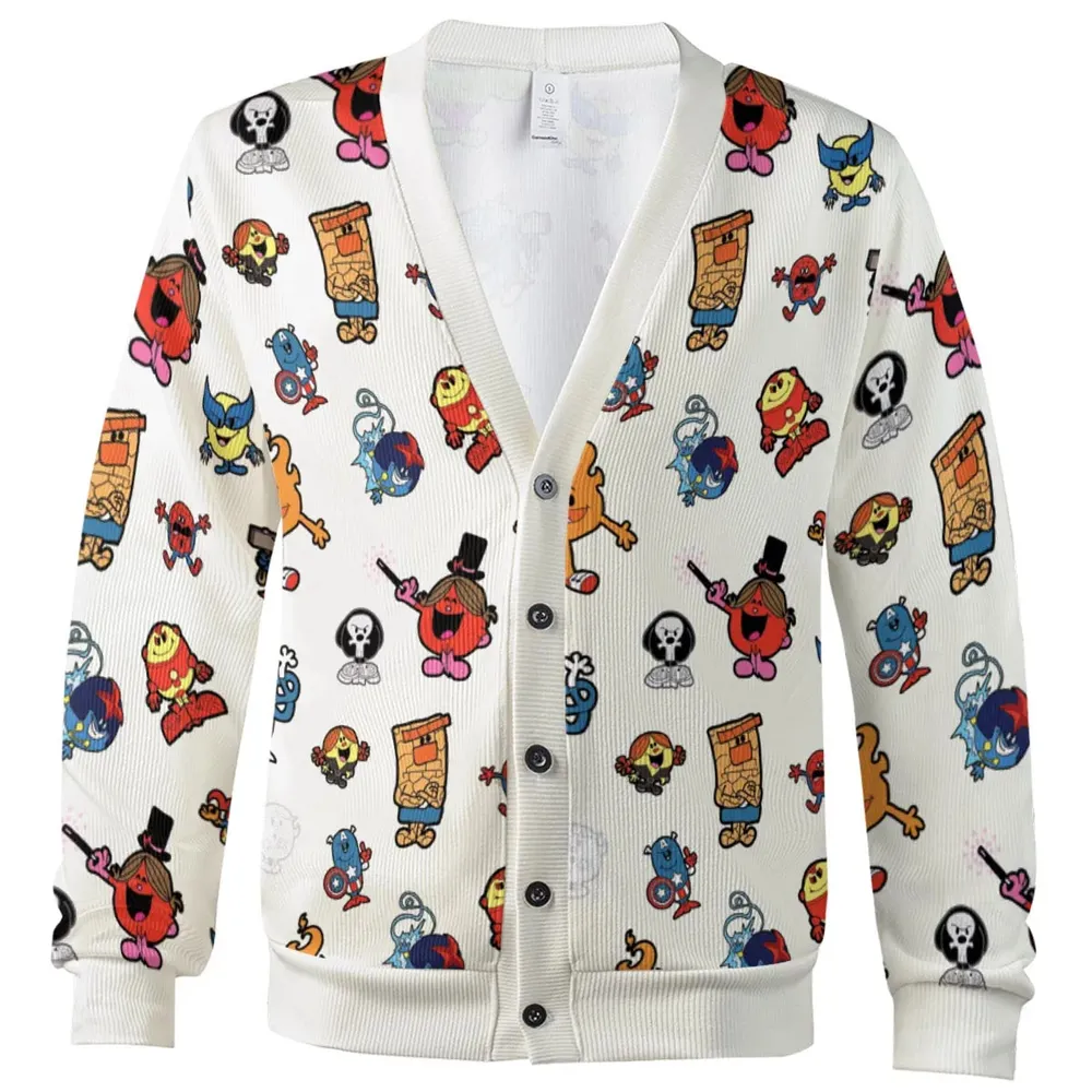 Marvel Characters And Mr Men Pattern Cardigan - 2