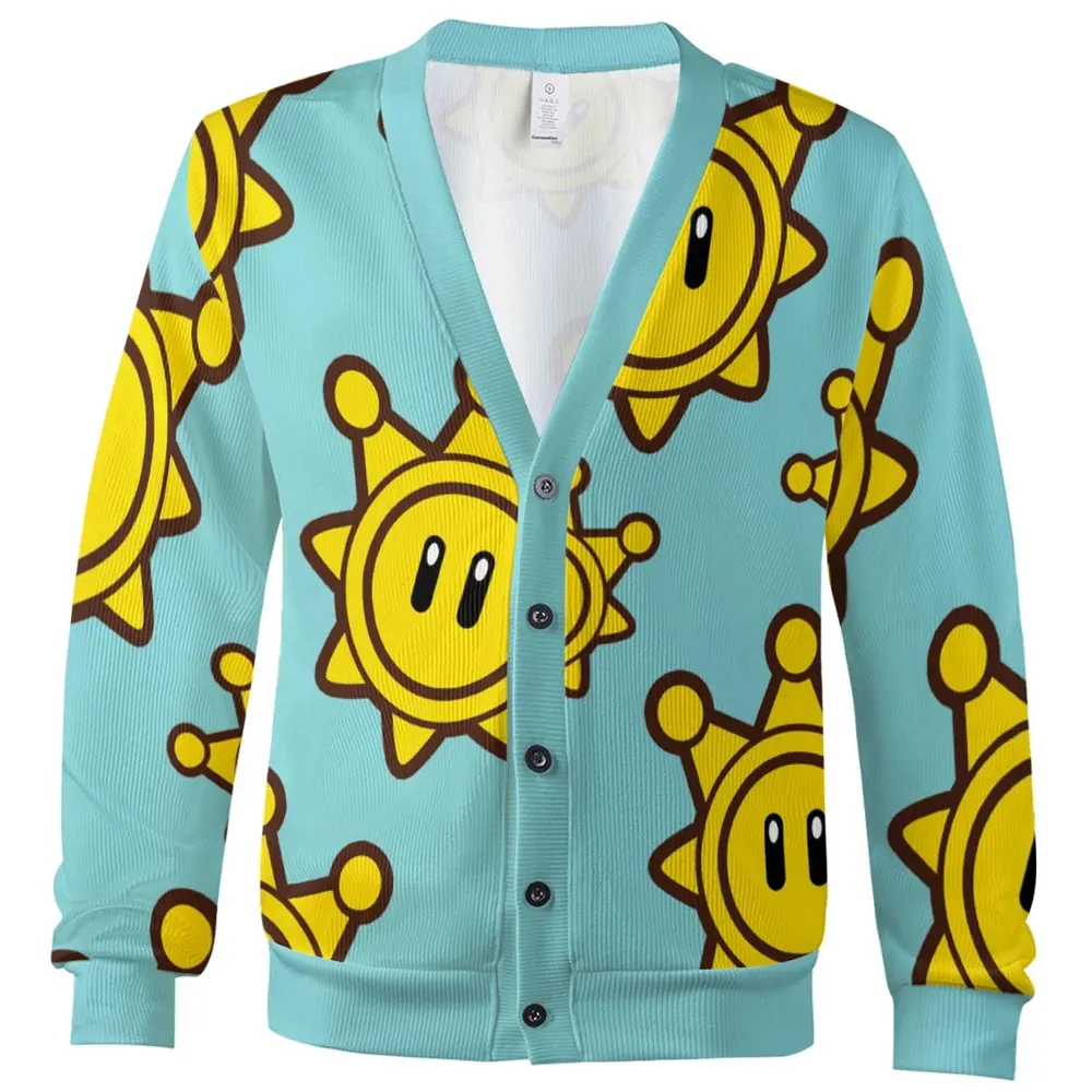 Shine Sprite Super Mario Button Up Cardigan - 2