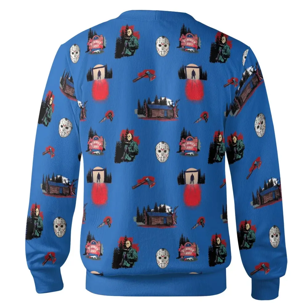 Jason Vorhees Camp Crystal Lake Halloween Cardigan - 3