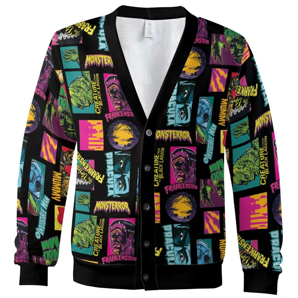 Monster Pop Movies Halloween Cardigan - 2