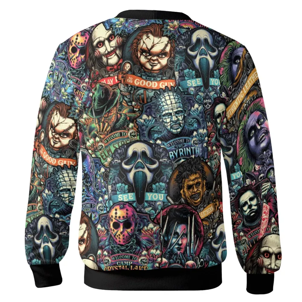 Horror Movie Characters Pattern Cardigan - 3