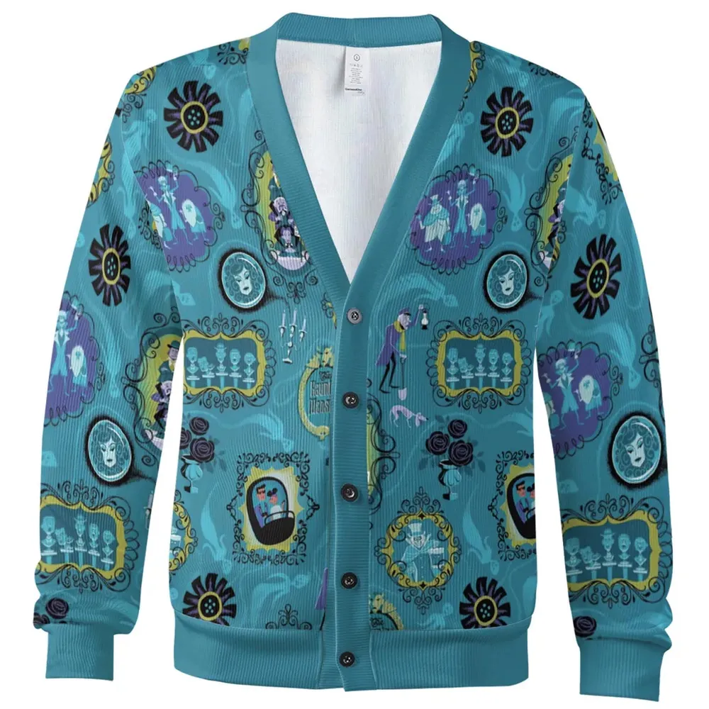 Haunted Mansion Pattern Cardigan - 2