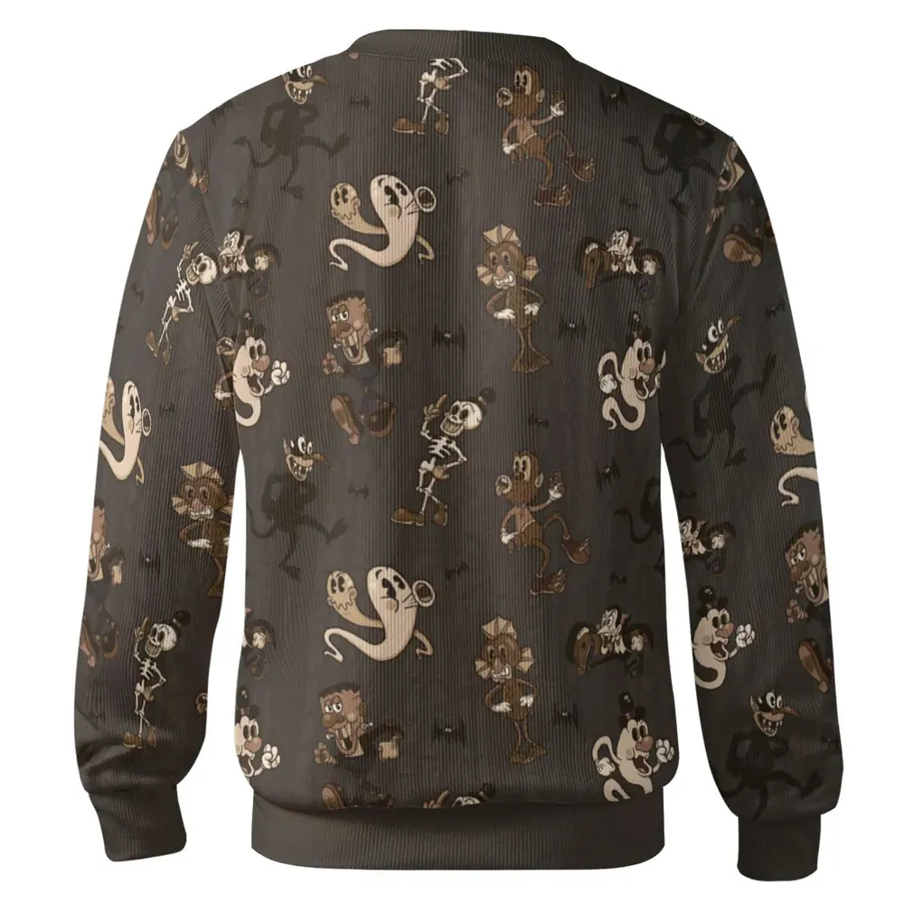 Horror Classic Monsters Universal Monsters Rubberhose Style Pattern Cardigan - 3