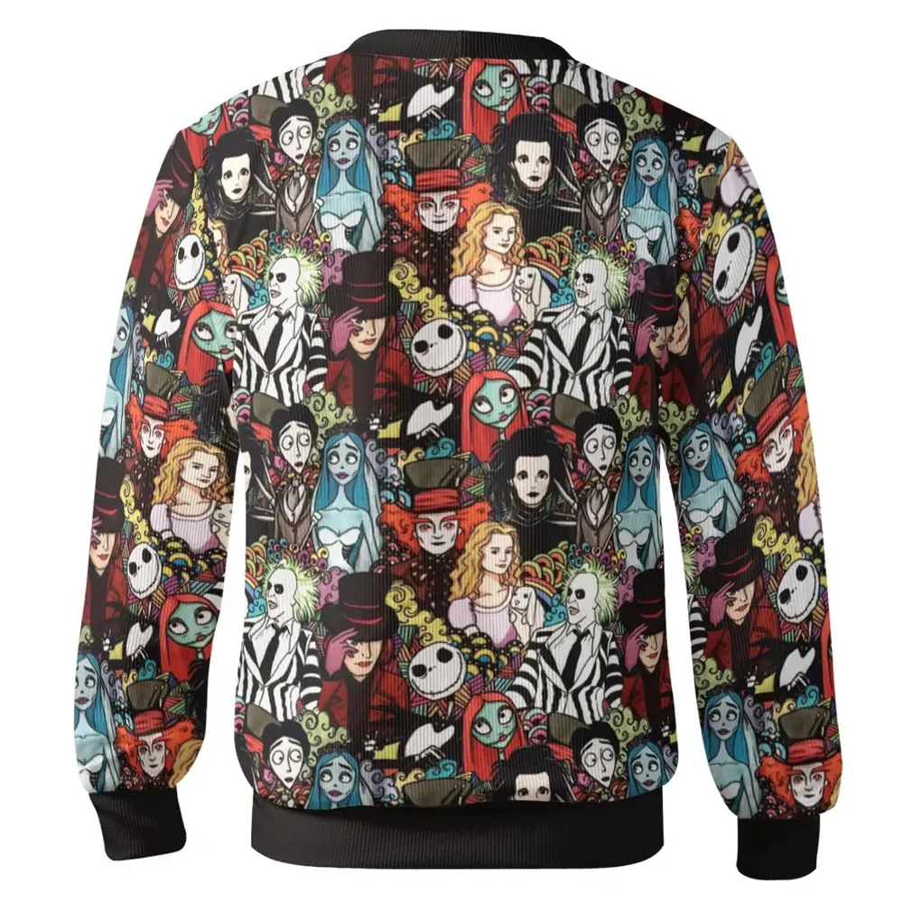 Tim Burton Characters Halloween Cardigan - 3