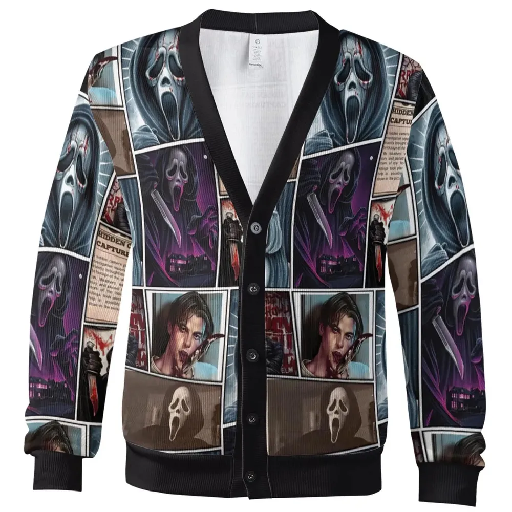 Scream Ghostface Horror Movie Halloween Cardigan - 2