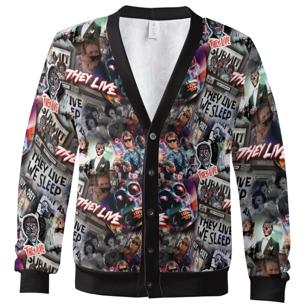 They Live Seamless Pattern Cardigan - 2