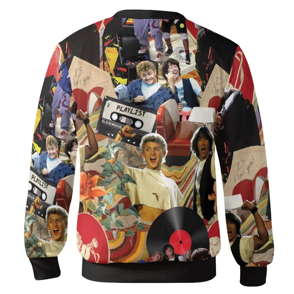 Vintage Collage Bill and Ted Cardigan - 3