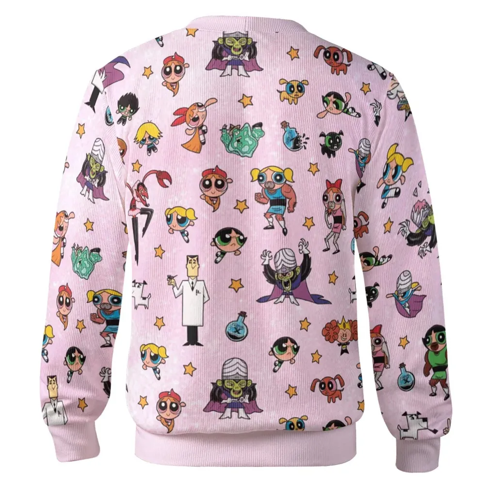 Power Puff Girls Characters Pattern Cardigan - 3