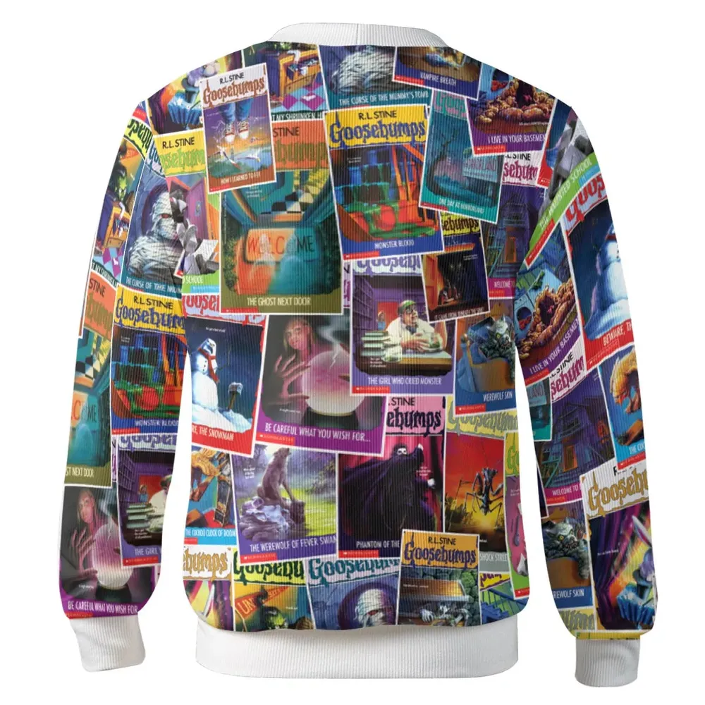 Goosebumps Monster Collage Pattern Cardigan - 3