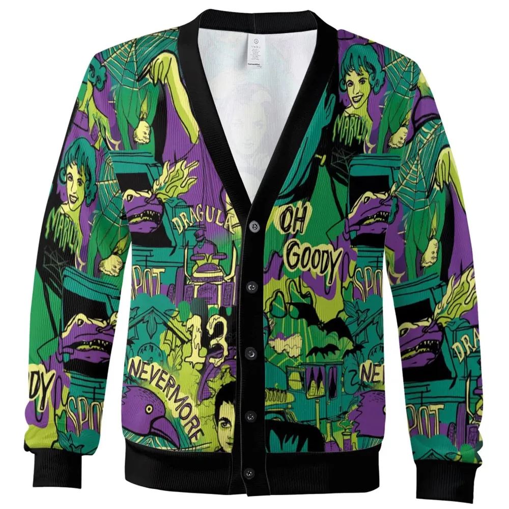 Oh Groovy Frankenstein Universal Horror Cardigan - 2