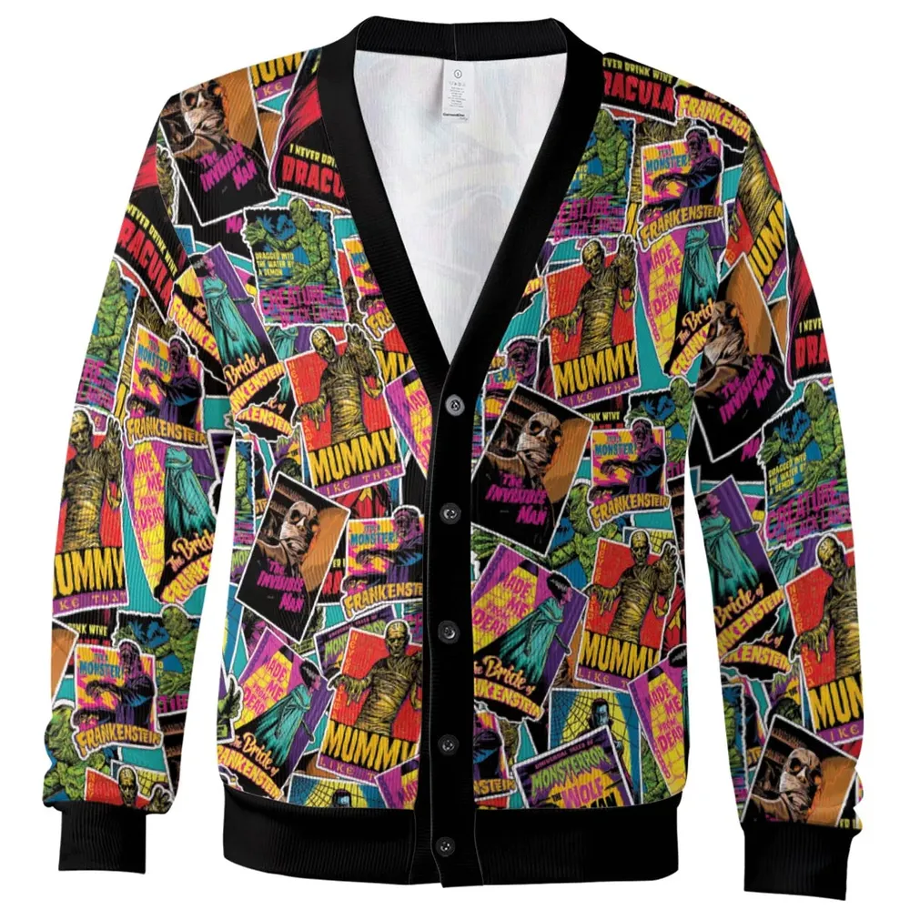 Multi Monster Pop Badges Cardigan - 2