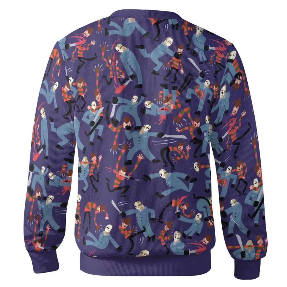 The Battle Freddy vs Jason Nightmare on Elm Street Friday the 13th Cardigan - 3