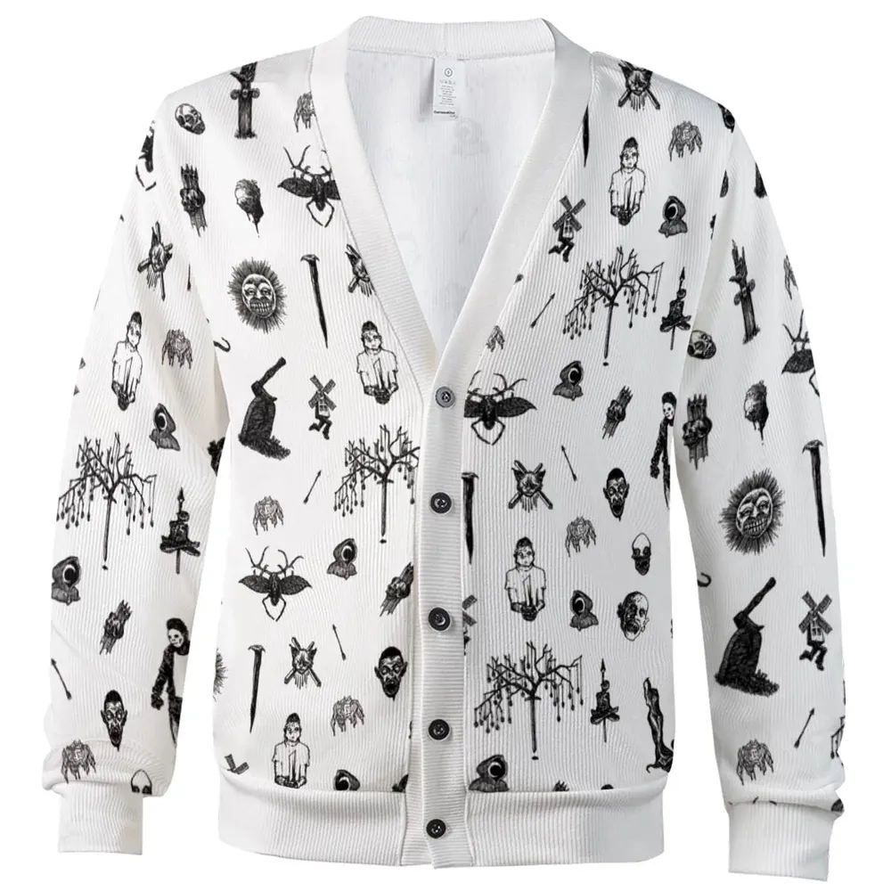 Nosferatu Pattern Cardigan - 2