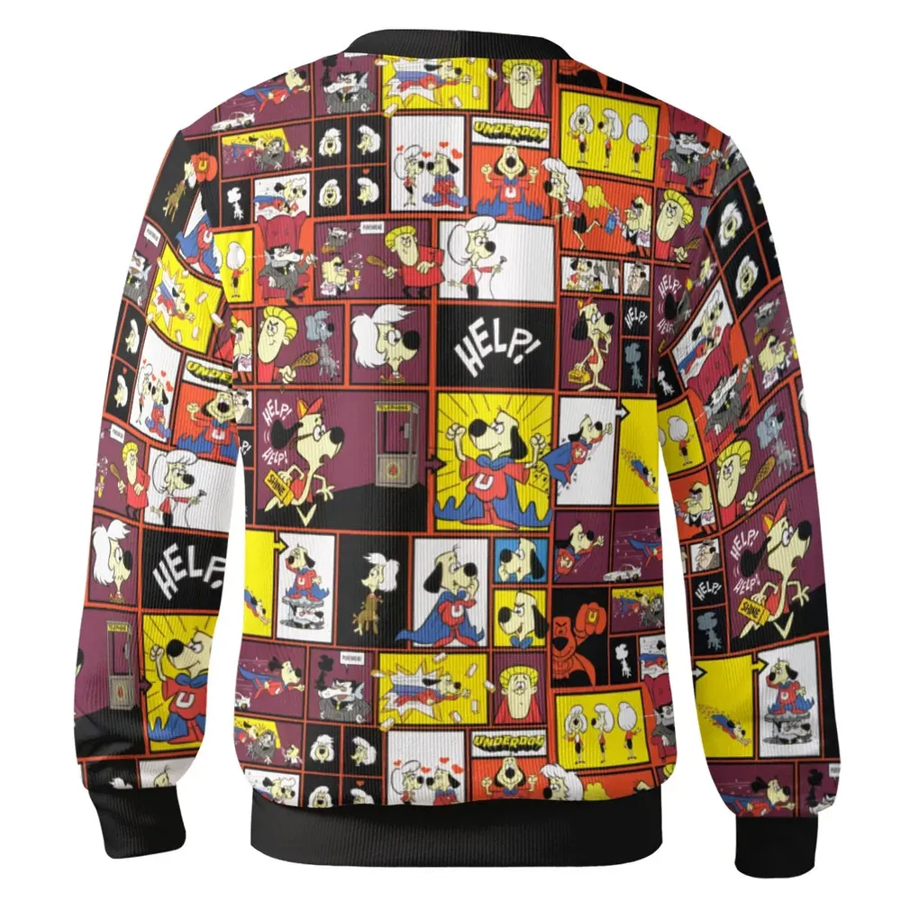 Underdog Cartoon Pattern Cardigan - 3