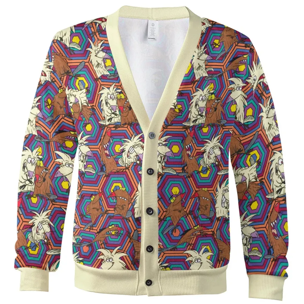 The Angry Beavers Pattern Cardigan - 2