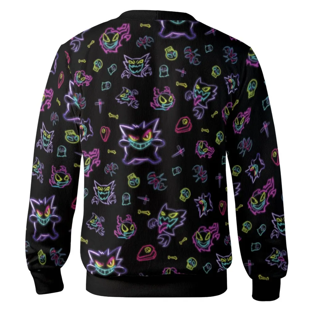 Neon Gastly Haunter Gengar Pokemon Cardigan - 3