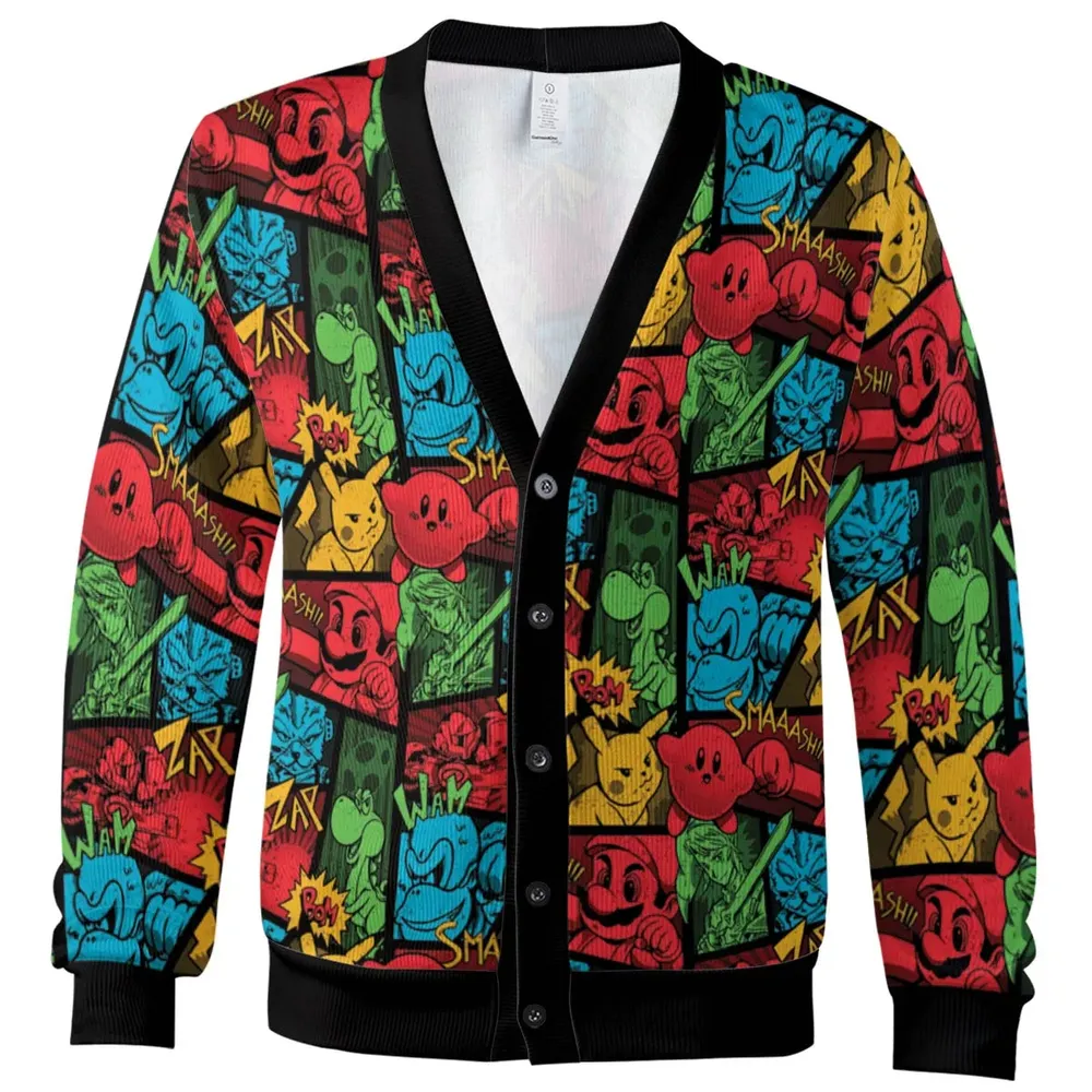 Super Smash Bros Pattern Cardigan - 2