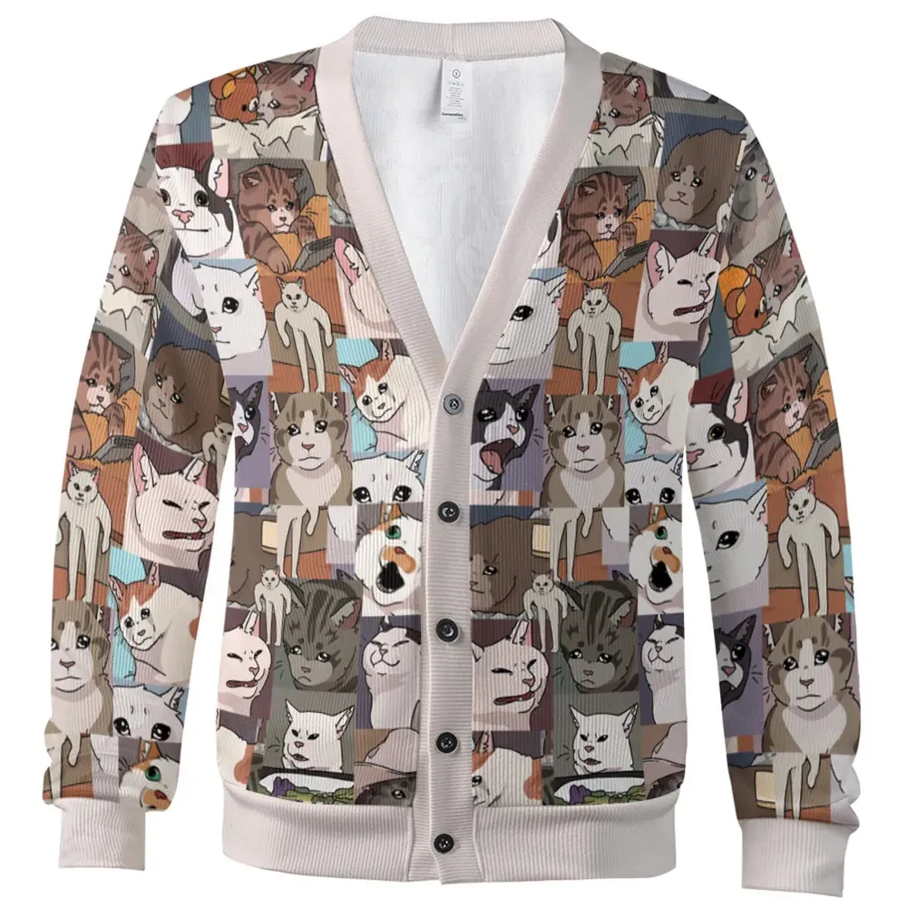 Funny Cat Internet Meme Cardigan - 2