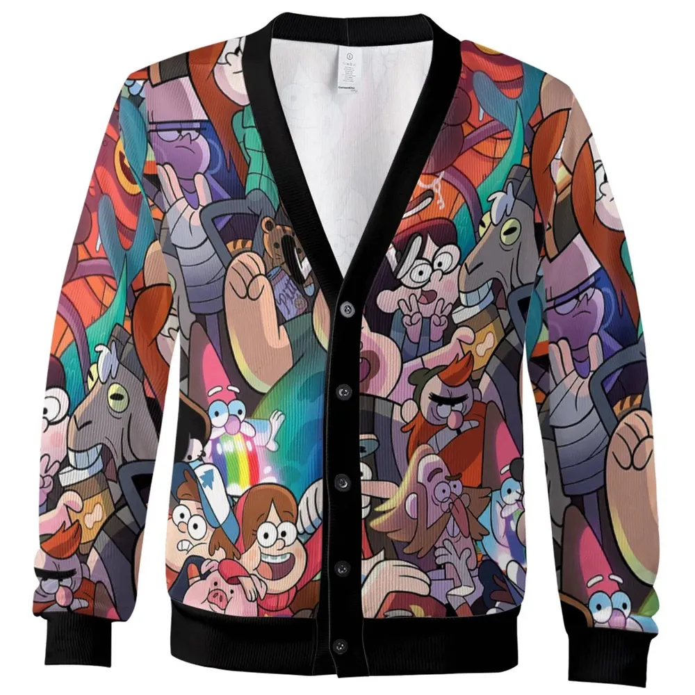 Gravity Falls Characters Pattern Cardigan - 2