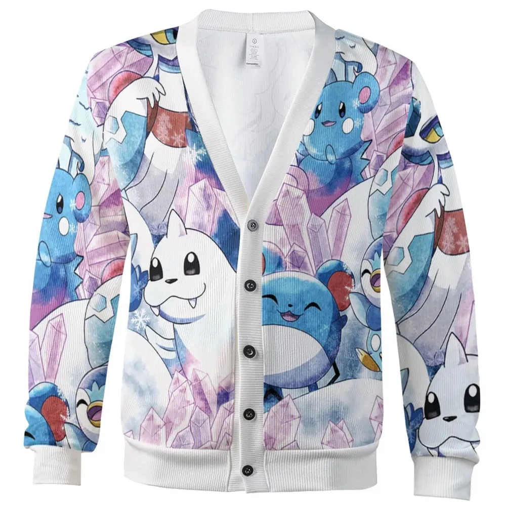 Winter Friends Pokemon Pattern Cardigan - 2