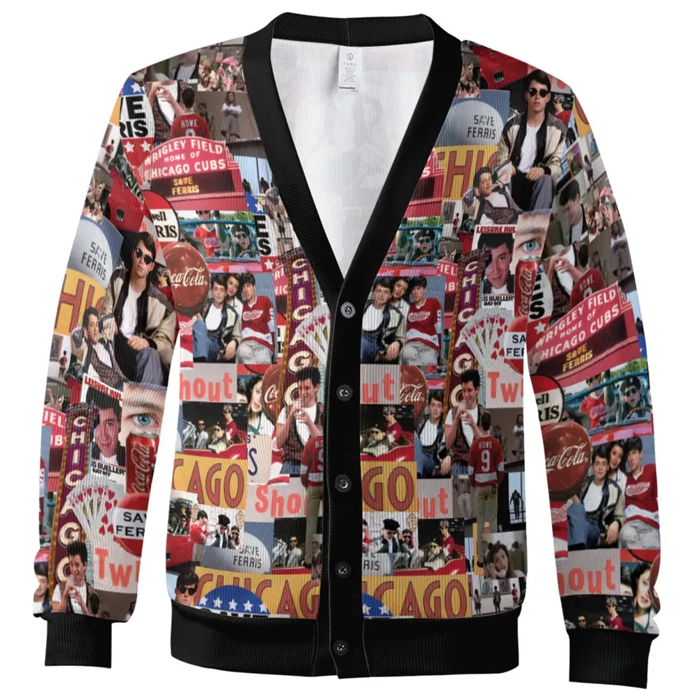 Vintage Aesthetic Ferris Bueller's Day Off Cardigan - 2