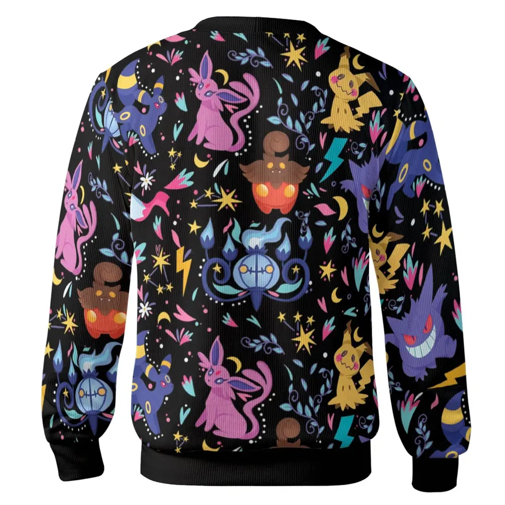 Ghost Buddies Cottagecore Pokemon Patterns Cardigan - 3