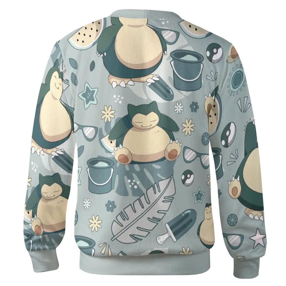Summer Relax Snorlax Pokemon Cardigan - 3