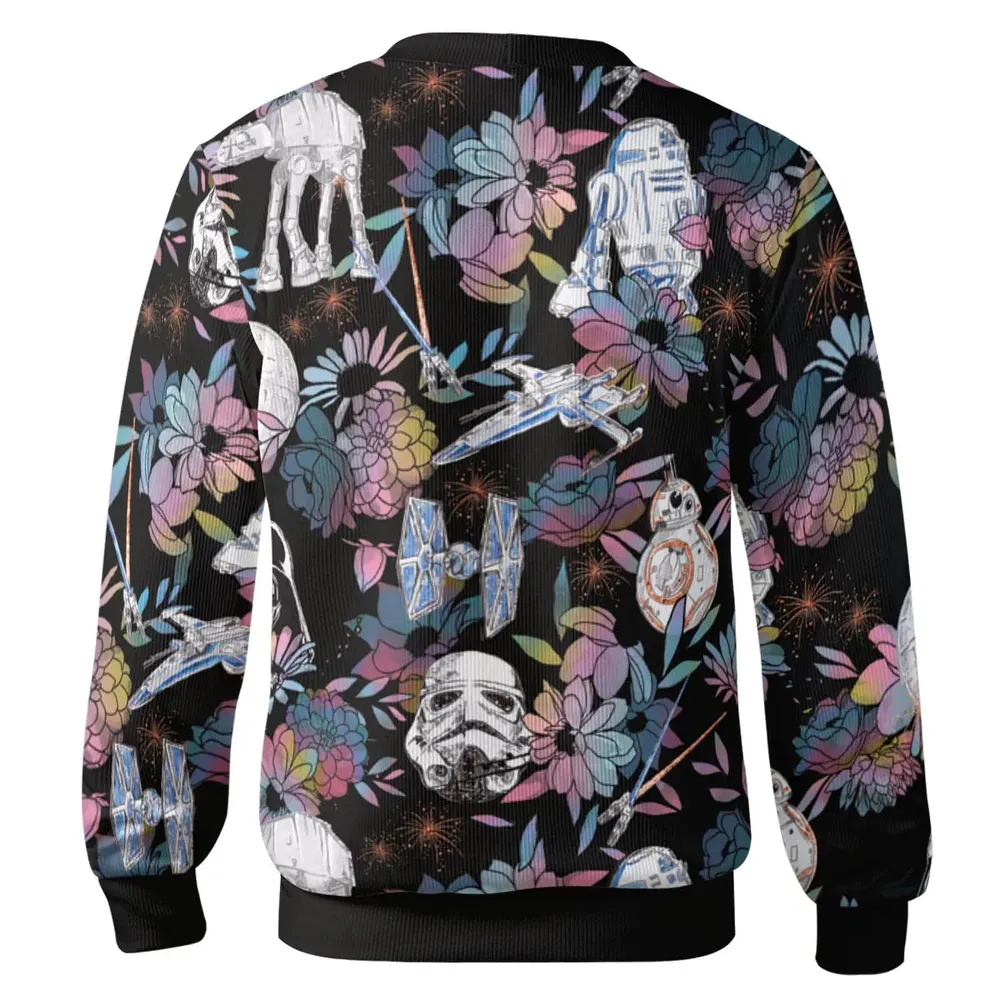 Floral Wars Dark Side Star Wars Pattern Cardigan - 3
