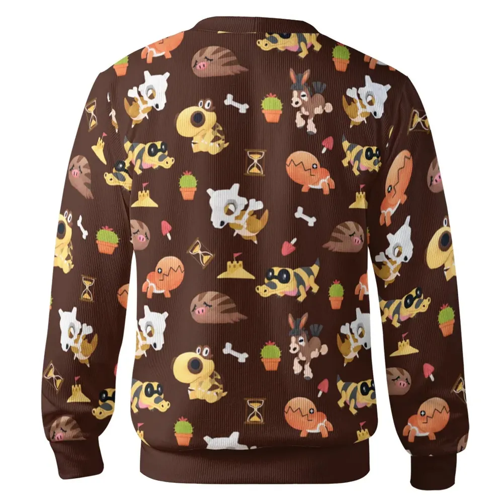 Ground Type Pokemon Pattern Cardigan - 3