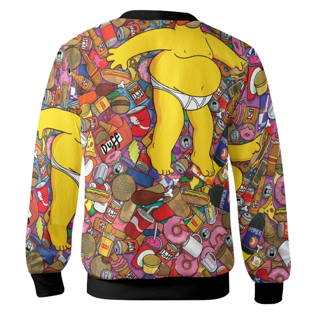 Homer Simpson Getting Drunk Duff Beer The Simpsons Cardigan - 3