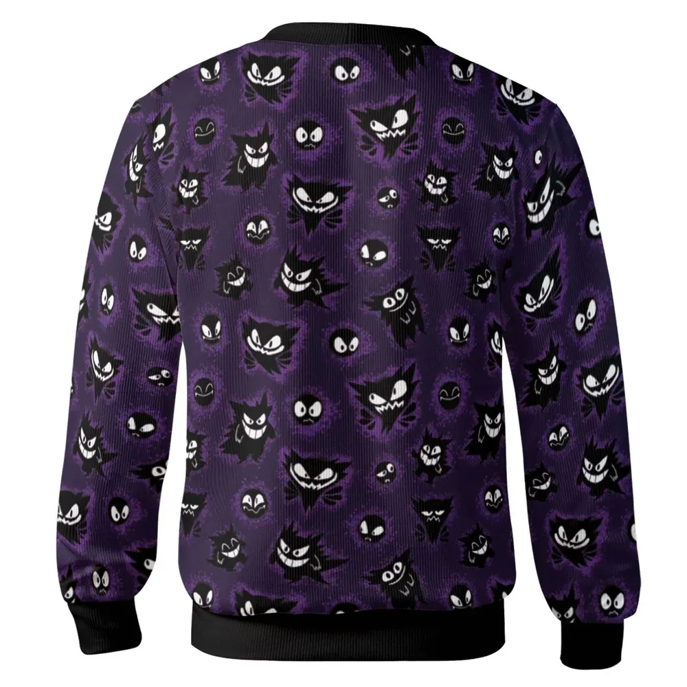 Gastly Haunter and Gengar Pokemon Pattern Cardigan - 3