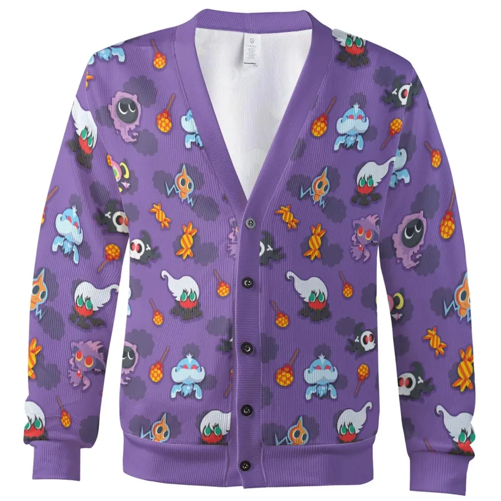 Team Purple Pokemon Pattern Cardigan - 2